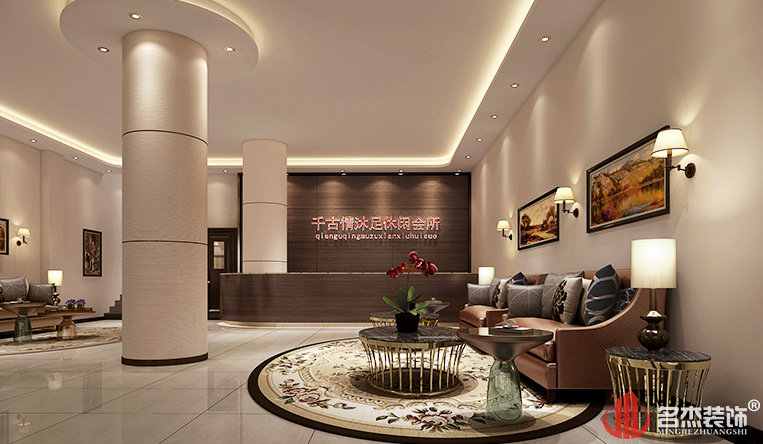 休闲会所一楼大厅装修设计