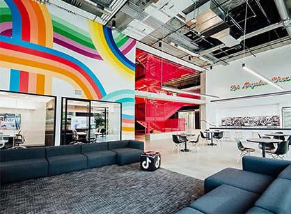 TikTok短视频社交媒体办公空间是怎样做装修设计的？？？？？？？